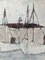 Porto da pesca, Dipinto a olio, anni '50, con cornice, Immagine 14