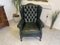 Chesterfield Green Leather Armchair 2