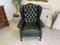 Chesterfield Green Leather Armchair 11