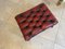Chesterfield Red Leather Stool 8