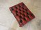 Chesterfield Red Leather Stool 2