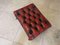 Chesterfield Red Leather Stool 11