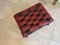 Chesterfield Red Leather Stool 17