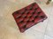 Taburete Chesterfield de cuero rojo, Imagen 17