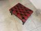 Chesterfield Red Leather Stool 15