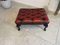 Chesterfield Red Leather Stool 16