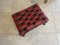 Chesterfield Red Leather Stool 5