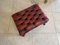 Chesterfield Red Leather Stool 14