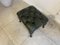 Chesterfield Green Leather Stool 2