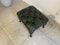 Chesterfield Green Leather Stool, Image 2