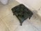 Chesterfield Green Leather Stool 8