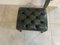 Chesterfield Green Leather Stool 4