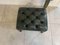 Chesterfield Green Leather Stool 10