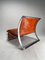 Set of Chromed Metal and Leather Armchairs by Vittorio Introini for Saporiti, 1965, Image 5