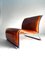 Set of Chromed Metal and Leather Armchairs by Vittorio Introini for Saporiti, 1965, Image 3