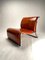 Set of Chromed Metal and Leather Armchairs by Vittorio Introini for Saporiti, 1965, Image 2