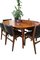 Tavolo da pranzo rotondo in palissandro con quattro intarsi, anni '60, set di 5, Immagine 22