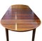 Round Dining Table in Rosewood with Four Inlays, 1960s, Set of 5 2