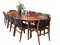 Round Dining Table in Rosewood with Four Inlays, 1960s, Set of 5 19