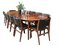 Tavolo da pranzo rotondo in palissandro con quattro intarsi, anni '60, set di 5, Immagine 19
