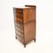 Vintage Burr Walnut Chest on Chest of Drawers, 1930s, Image 5