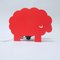 Vintage Italian Red Sheep Lamp, 1970 9