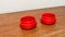 Mid-Century Danish Space Age Red Stacking Bowls from Nordsted Design, 1960s, Set of 2 3