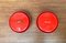 Mid-Century Danish Space Age Red Stacking Bowls from Nordsted Design, 1960s, Set of 2 9