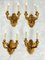 Vintage Wall Lamps in Golden Carved Wood, 1960s, Set of 4, Image 1