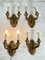 Vintage Wall Lamps in Golden Carved Wood, 1960s, Set of 4, Image 3