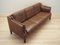 Danish Brown Leather Sofa, 1970s 9