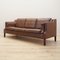 Danish Brown Leather Sofa, 1970s 1