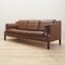 Danish Brown Leather Sofa, 1970s, Image 1