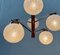 Mid-Century Space Age Wood and Glass Ceiling Lamp from Temde, Switzerland, 1960s 13