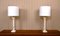 Grandes Lampes de Bureau en Albâtre Blanc par Nordic Company, de Nordiska Kompaniet, Suède, Set de 2 1