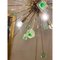 Lámpara de araña Sputnik Cubes verdes de cristal de Murano dorado de Simoeng, Imagen 9