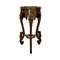 Antique Carved Wood Side Table with Marble Top, Image 8