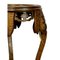 Antique Carved Wood Side Table with Marble Top, Image 6