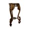 Antique Carved Wood Side Table with Marble Top 4