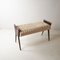 Bench in Walnut with Velvet Seat in the style of Ico Parisi, 1950s 1