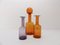 Scandinavian Bottles by Otto Brauer for Holmegaard, 1960s, Set of 3 1
