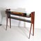 Italian Sculptural Console Table in Dark Walnut in the style of Ico Parisi, 1950s, Image 1