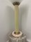 White Murano Table Lamp with Ivory and Brass Base, 1940s, Image 2
