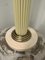 Lámpara de mesa de Murano blanco con base de latón y marfil, años 40, Imagen 3