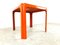 Space Age Orange Fiberglass Side Table, 1970s 5