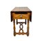 Antique Sapanish Kitchen Table with Folding Wings and Drawers, Image 3