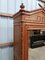 Bamboo Oak Barrel Wardrobe with Chiseled Mirror, 1890s 9