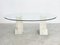 Vintage Travertine Dining Table in the style of Carlo Scarpa, 1970s, Image 1