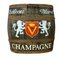 Antique Champagne Barrel Cooler from Château Villaret, 1854, Image 1