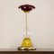 Lámpara de mesa vintage de cristal de Murano, Imagen 5